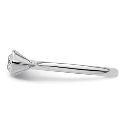 Sterlingsilber Stapelbar Expressions Hoch 5mm April Kristall Ring