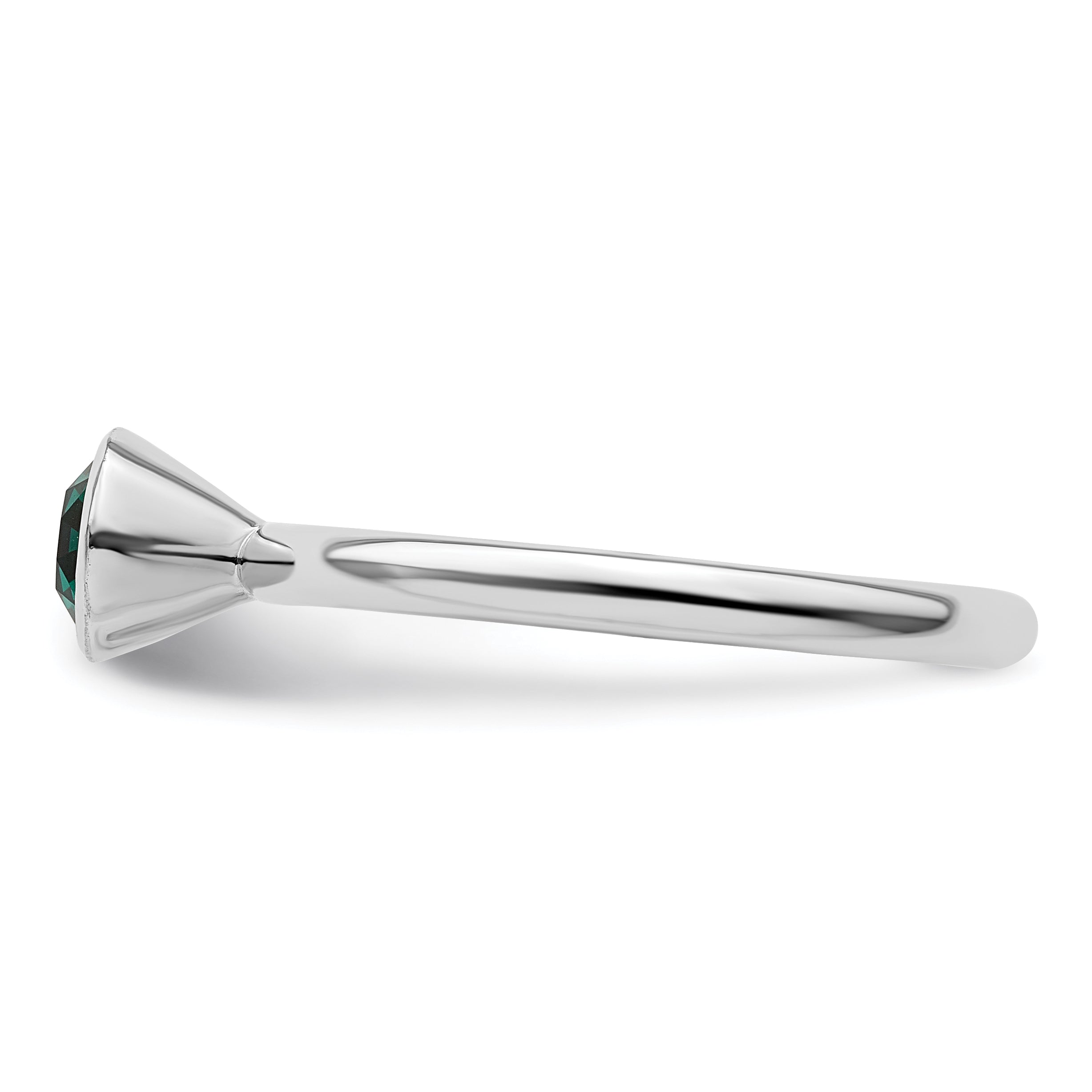 Sterlingsilber Stapelbar Expressions Hoch 5mm May Kristall Ring