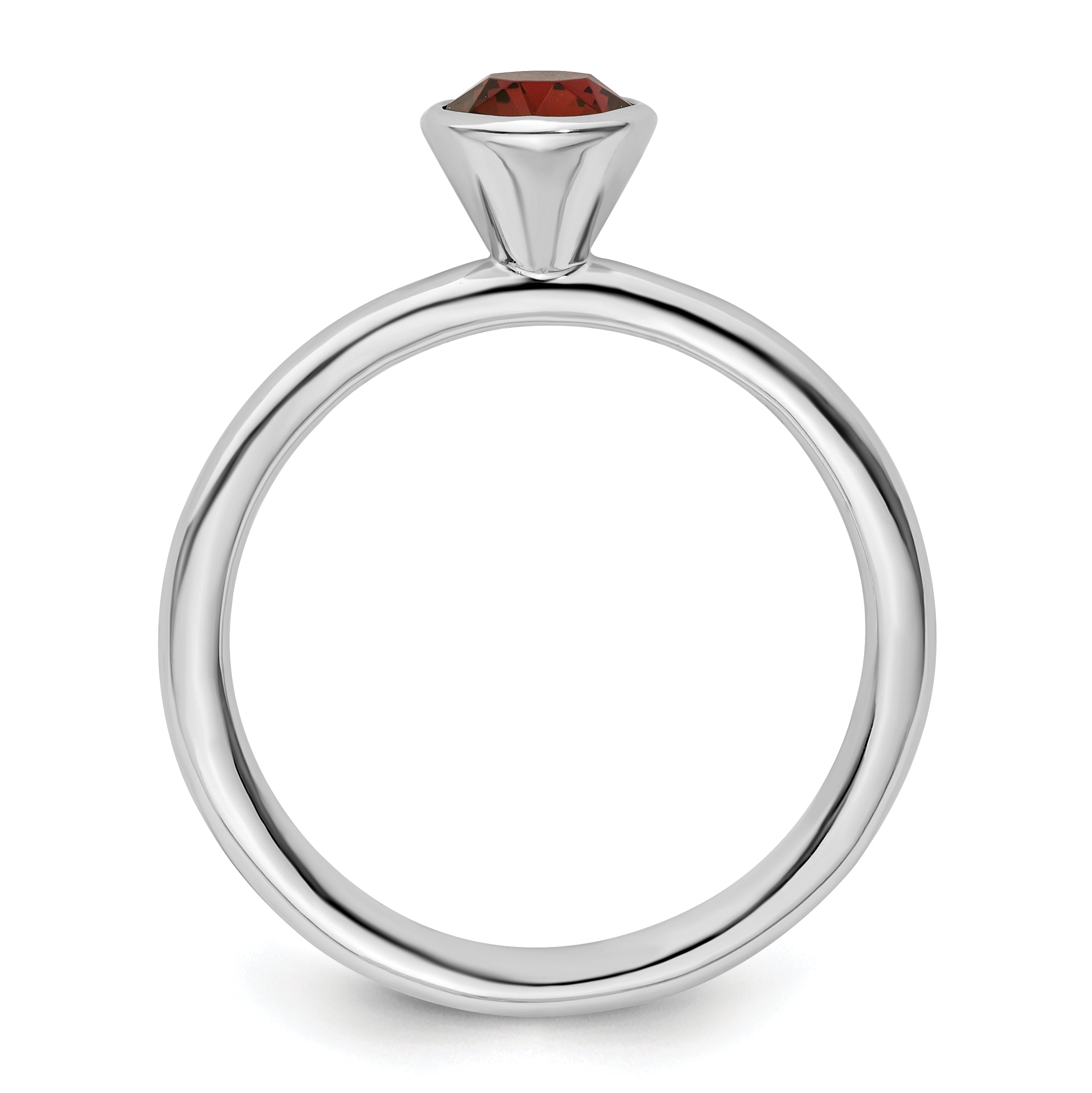 Sterlingsilber Stapelbar Expressions Hoch 5mm June Kristall Ring