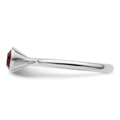 Sterlingsilber Stapelbar Expressions Hoch 5mm June Kristall Ring