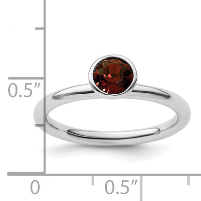 Sterlingsilber Stapelbar Expressions Hoch 5mm June Kristall Ring
