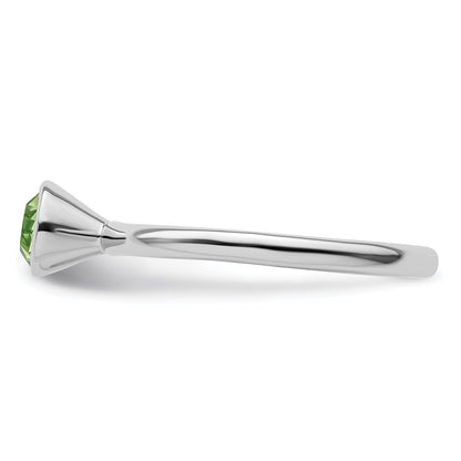 Sterlingsilber Stapelbar Expressions Hoch 5mm August Kristall Ring