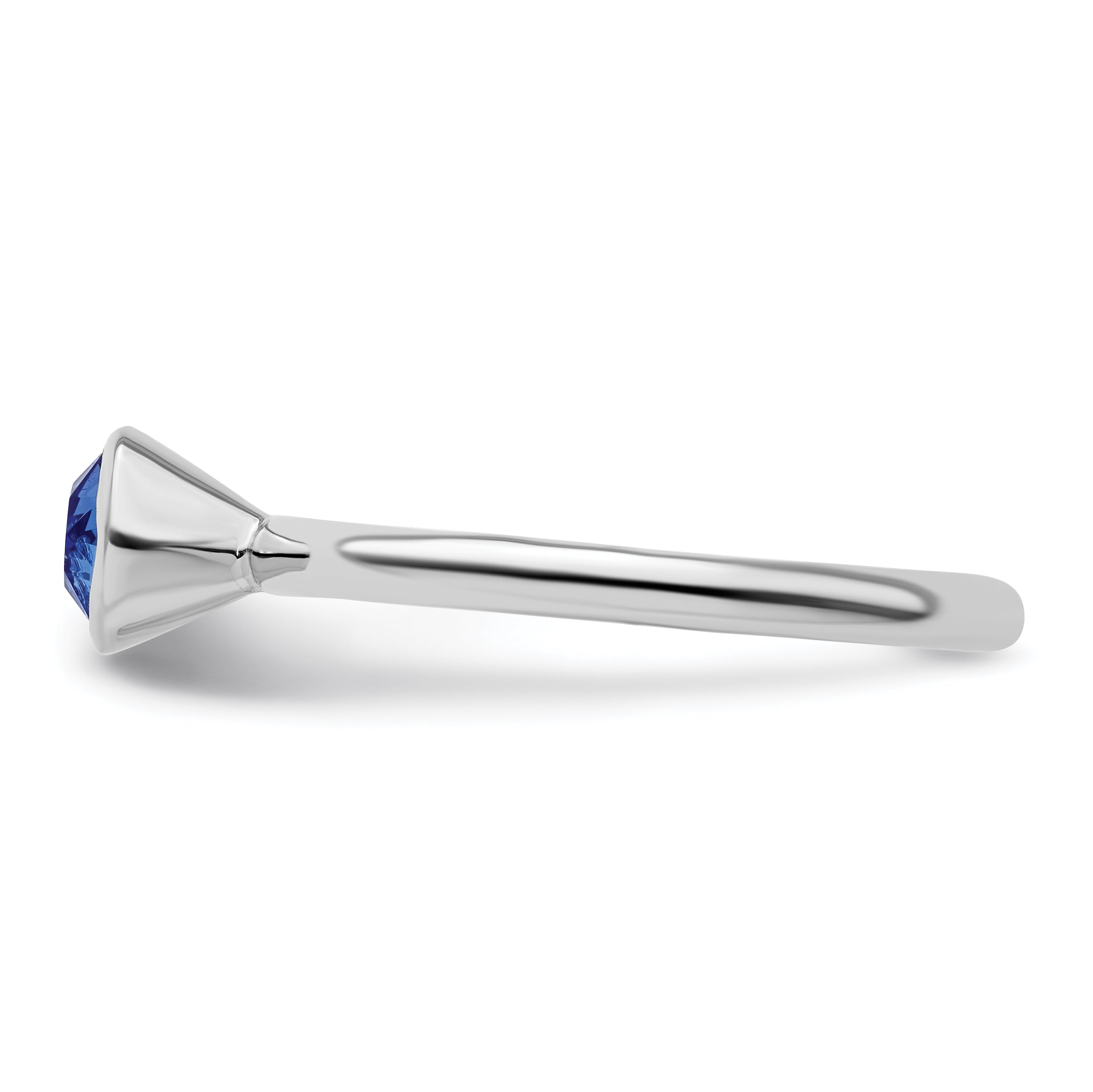 Sterlingsilber Stapelbar Expressions Hoch 5mm September Kristall Ring