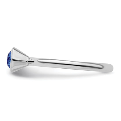 Sterlingsilber Stapelbar Expressions Hoch 5mm September Kristall Ring