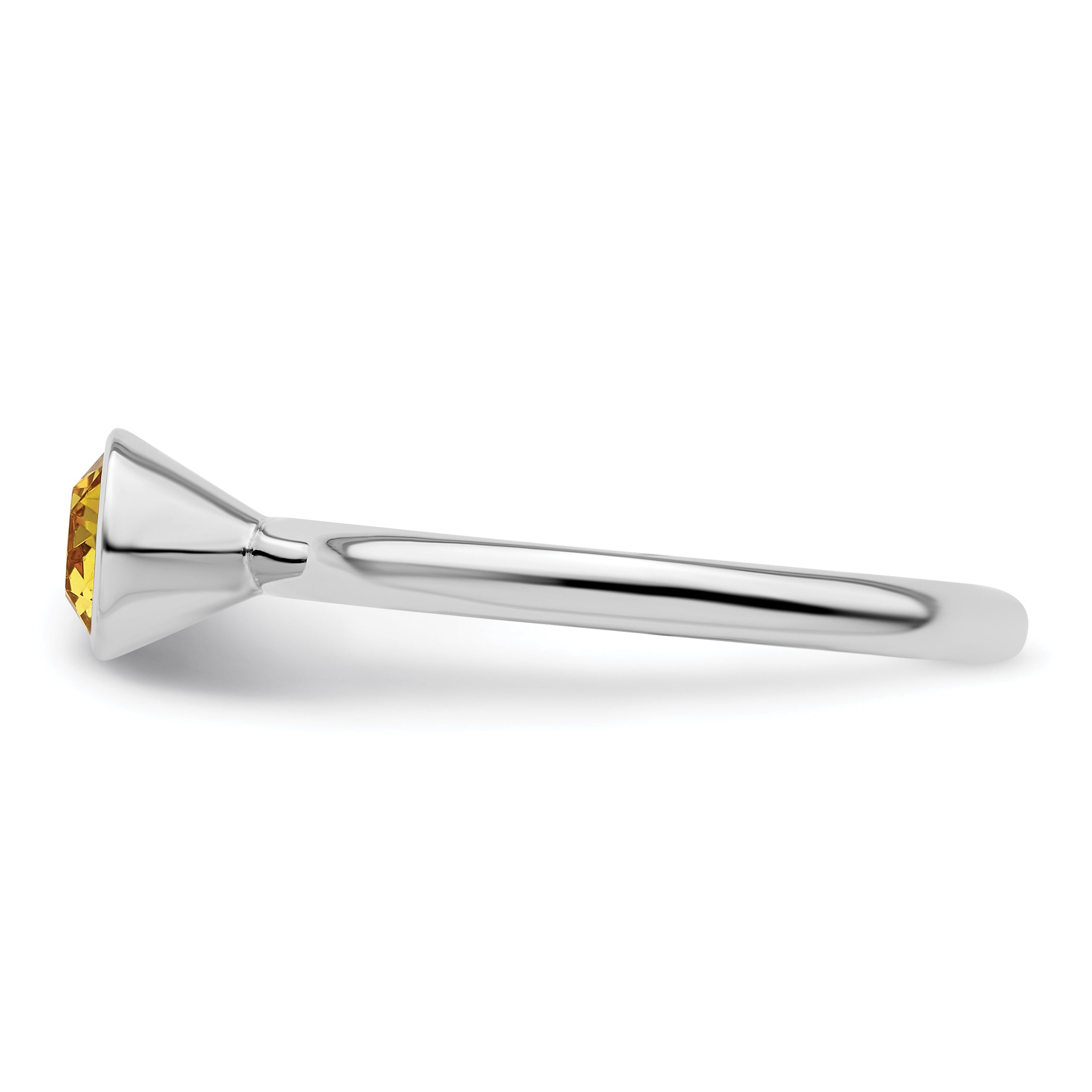 Sterlingsilber Stapelbar Expressions Hoch 5mm November Kristall Ring