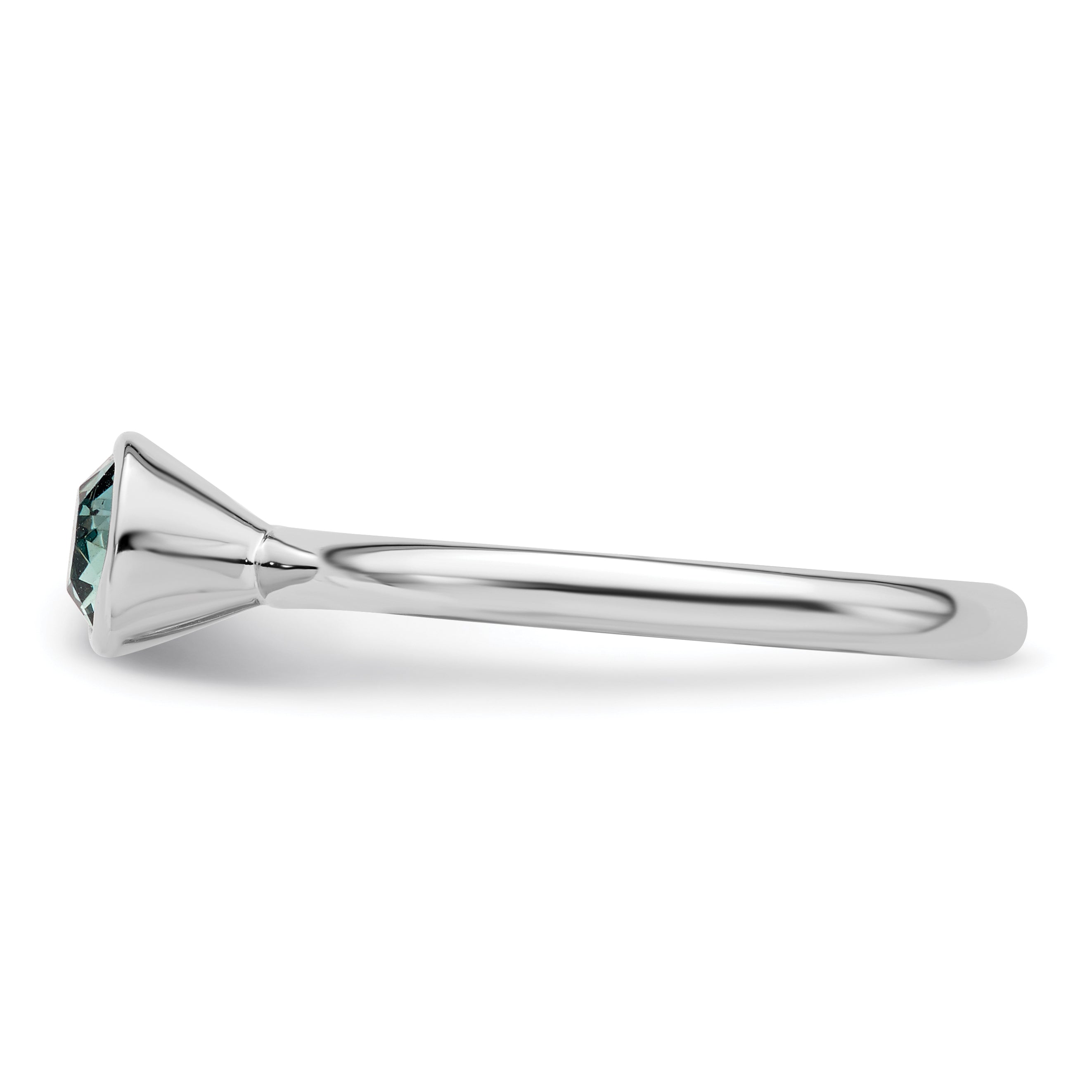 Sterlingsilber Stapelbar Expressions Hoch 5mm December Kristall Ring