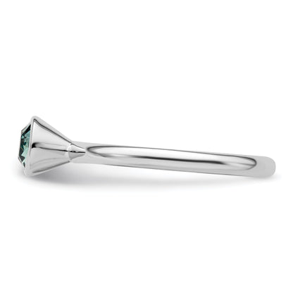 Sterlingsilber Stapelbar Expressions Hoch 5mm December Kristall Ring