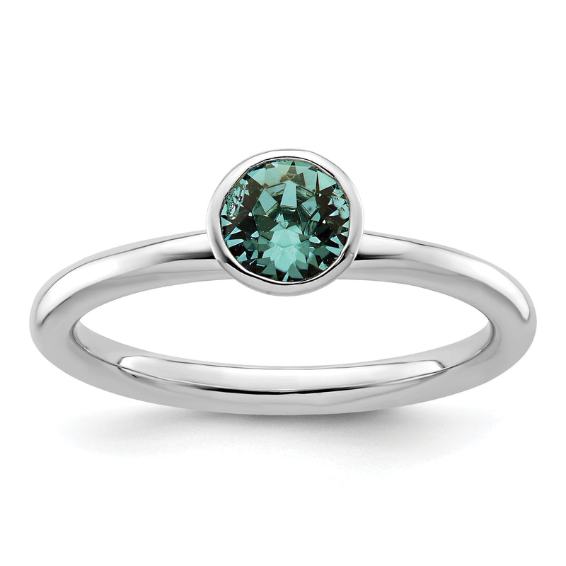 Sterlingsilber Stapelbar Expressions Hoch 5mm December Kristall Ring