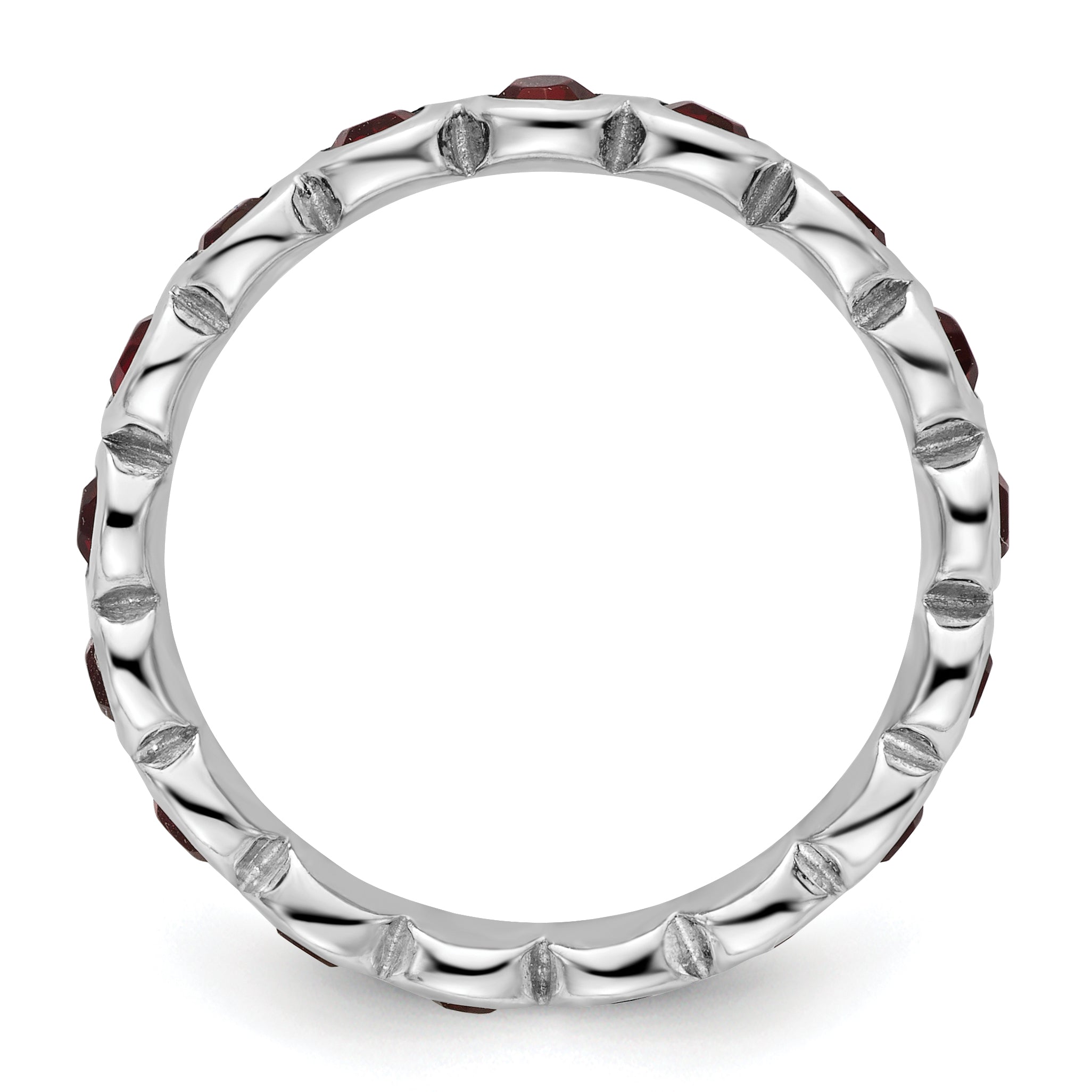 Sterlingsilber Stapelbar Expressions January Kristall Ring