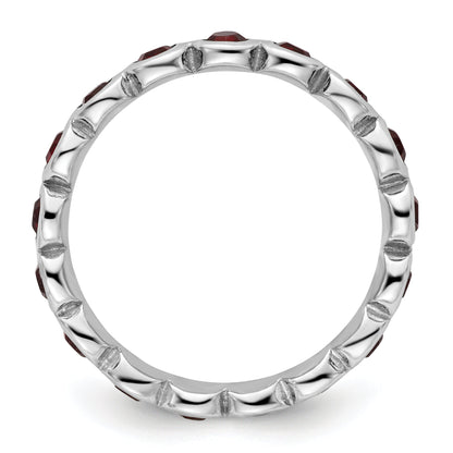 Sterlingsilber Stapelbar Expressions January Kristall Ring