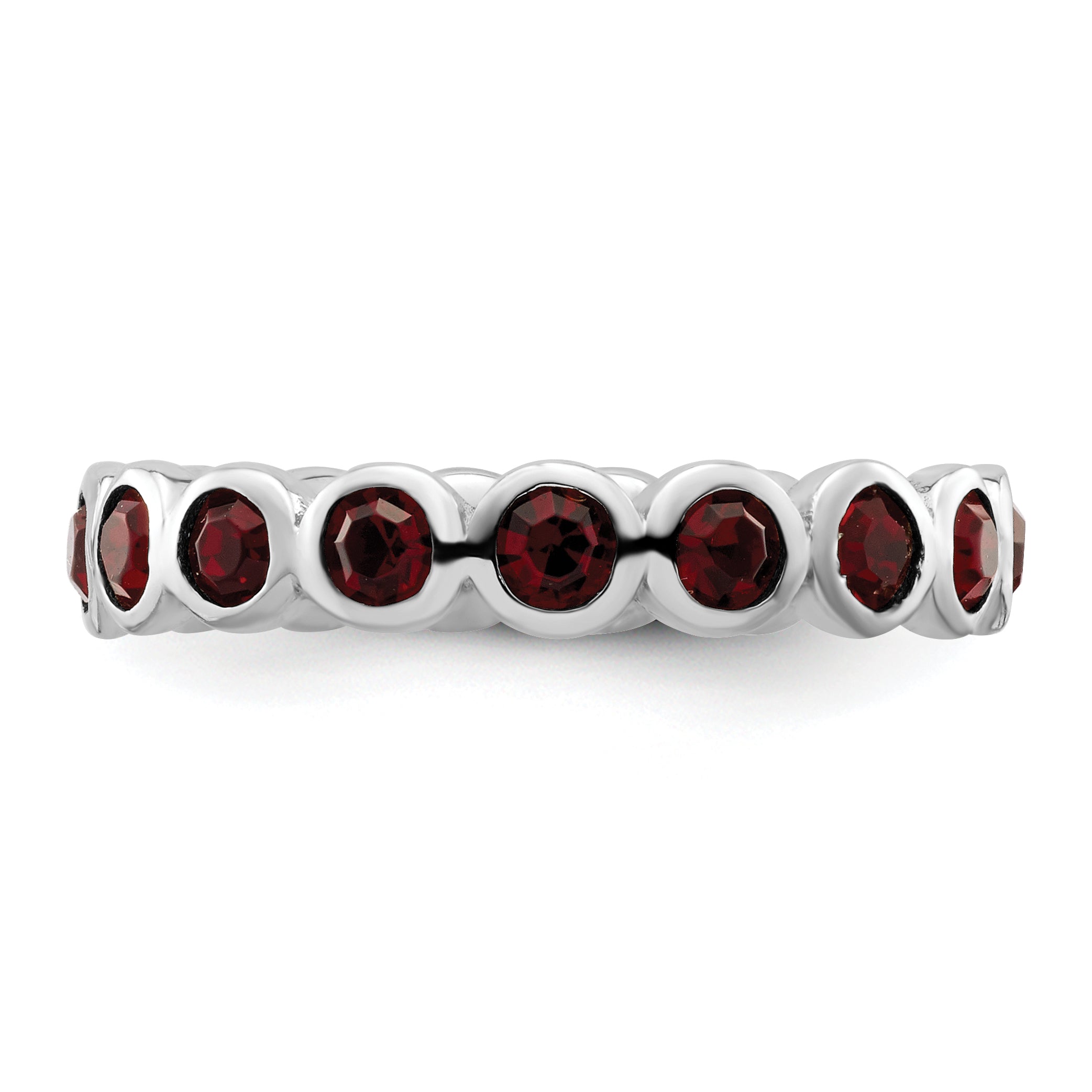Sterlingsilber Stapelbar Expressions January Kristall Ring