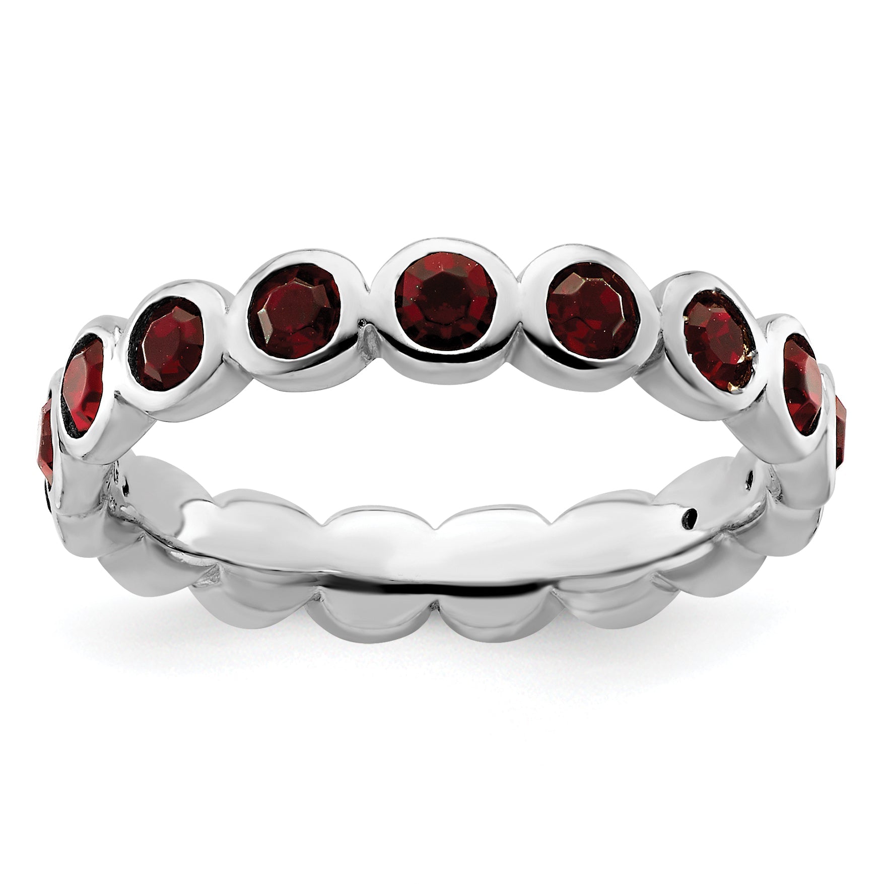 Sterlingsilber Stapelbar Expressions January Kristall Ring