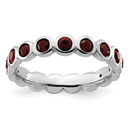 Sterlingsilber Stapelbar Expressions January Kristall Ring