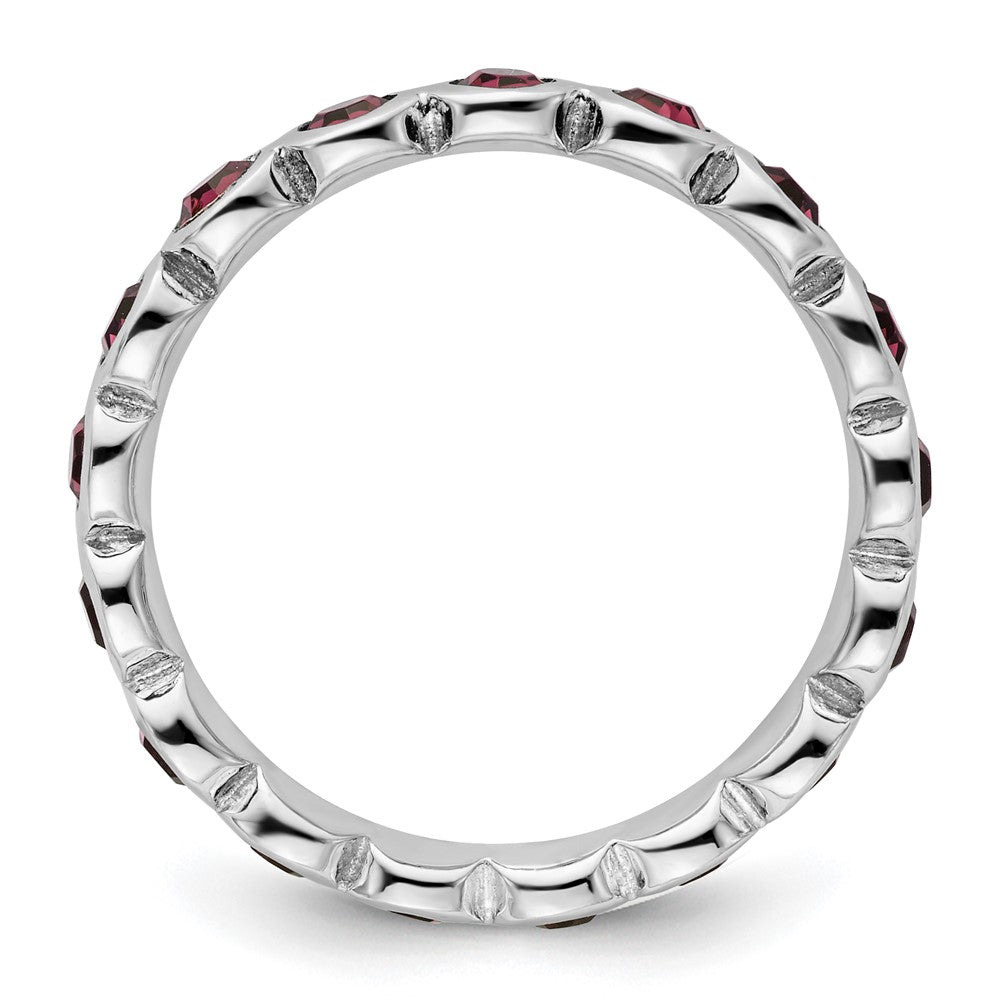 Sterlingsilber Stapelbar Expressions February Kristall Ring