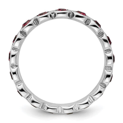 Sterlingsilber Stapelbar Expressions February Kristall Ring