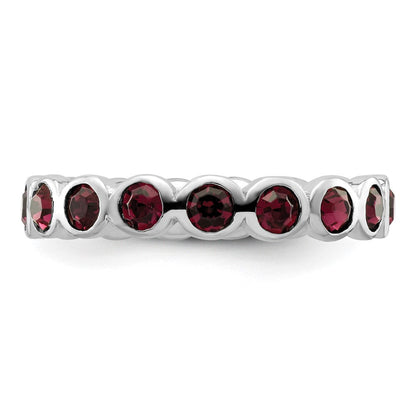 Sterlingsilber Stapelbar Expressions February Kristall Ring