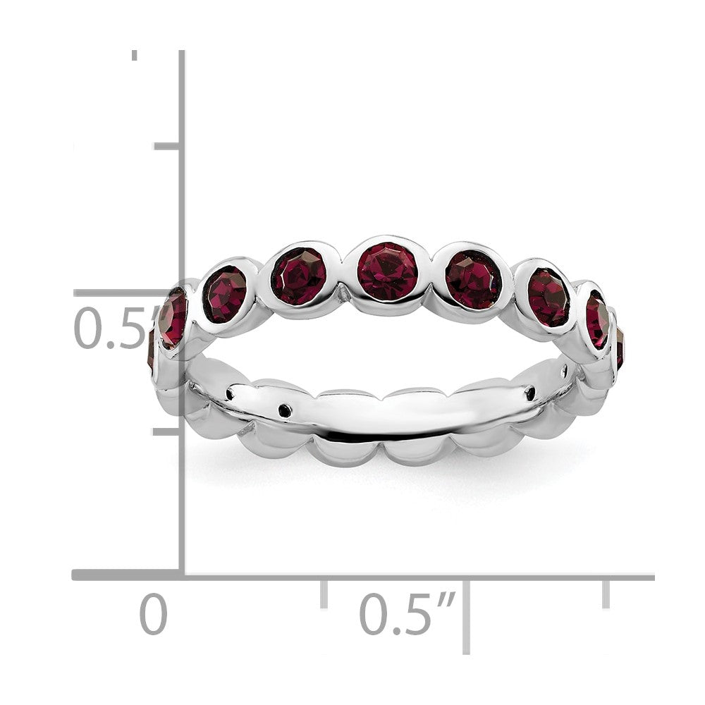 Sterlingsilber Stapelbar Expressions February Kristall Ring