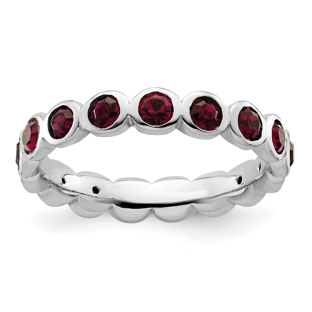 Sterlingsilber Stapelbar Expressions February Kristall Ring