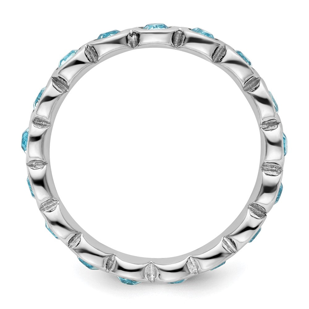 Sterlingsilber Stapelbar Expressions March Kristall Ring