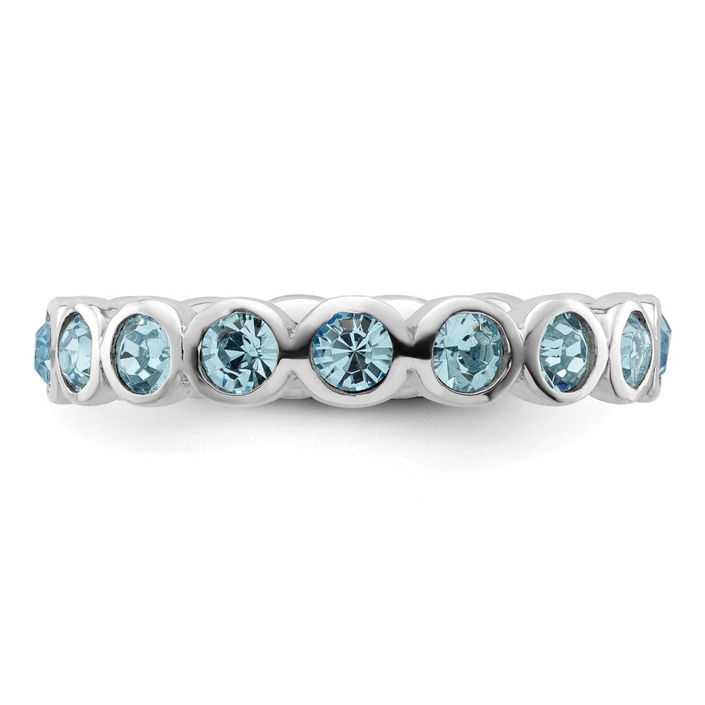 Sterlingsilber Stapelbar Expressions March Kristall Ring