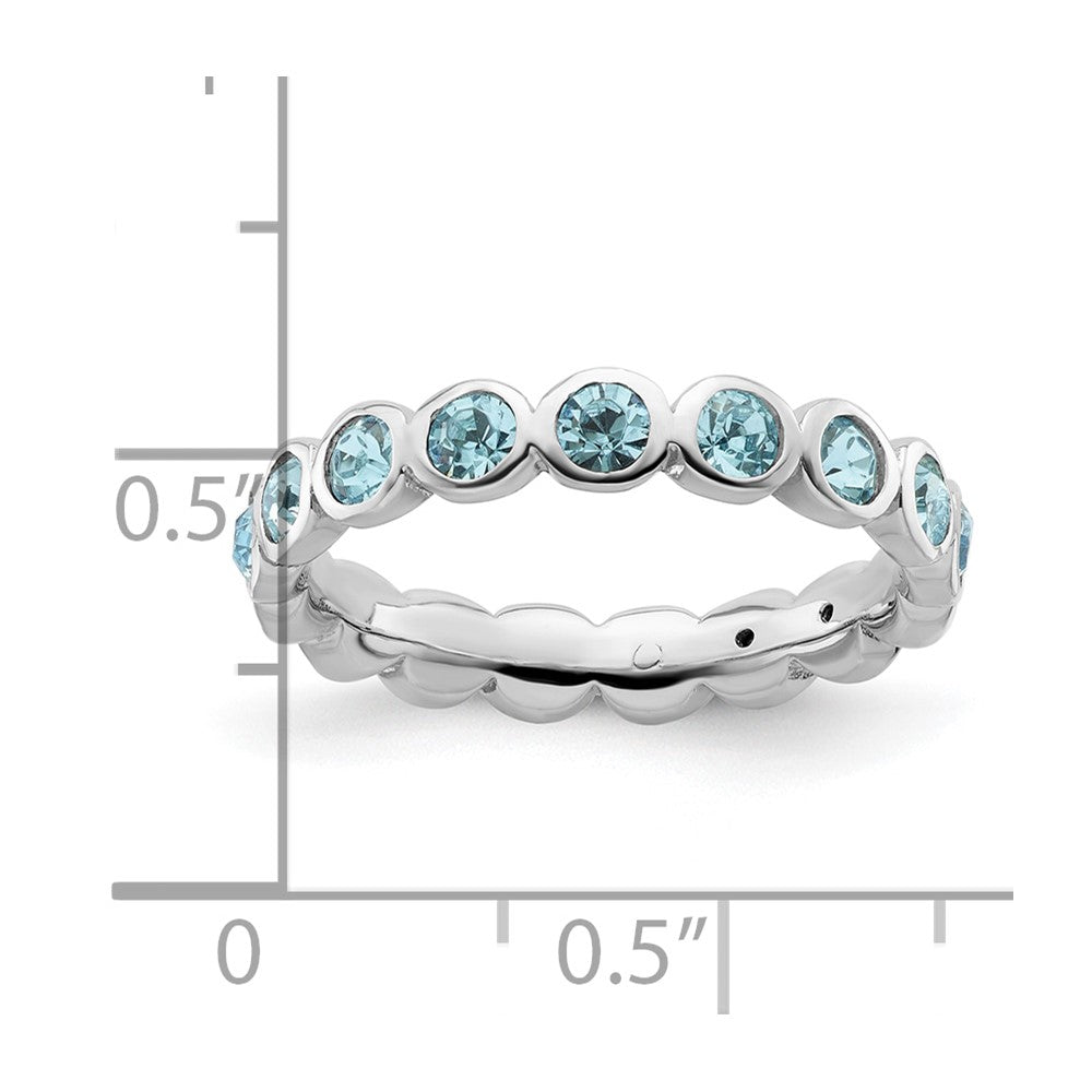 Sterlingsilber Stapelbar Expressions March Kristall Ring