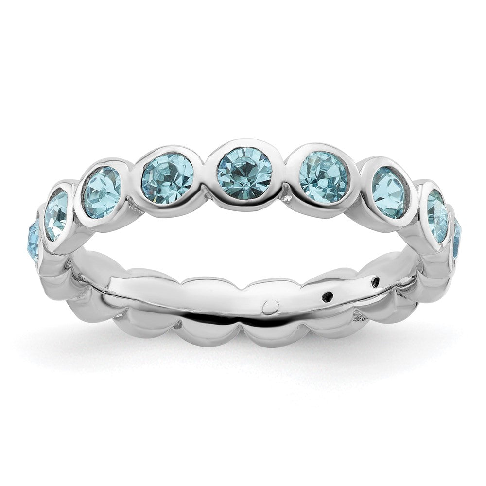 Sterlingsilber Stapelbar Expressions March Kristall Ring