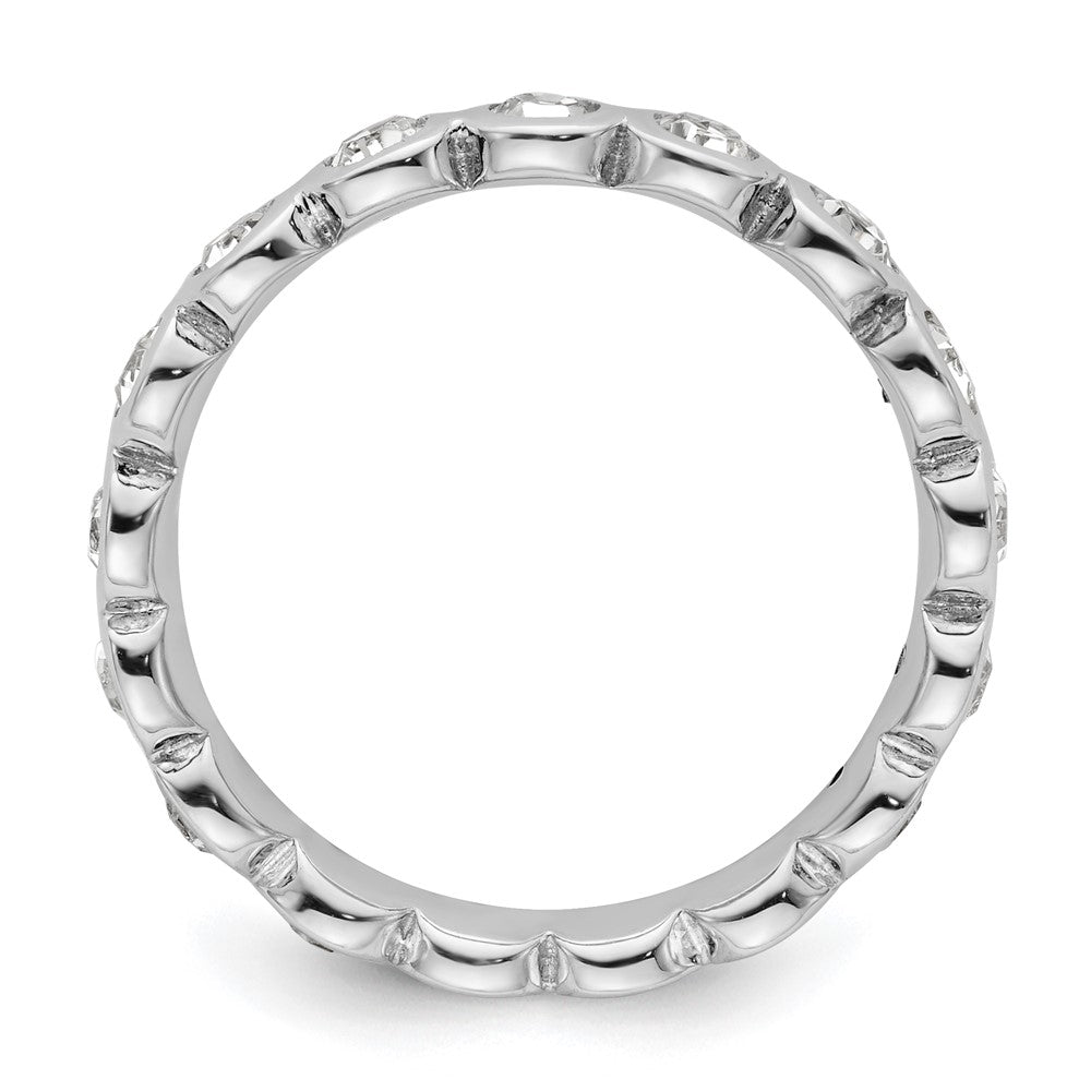 Sterlingsilber Stapelbar Expressions April Kristall Ring
