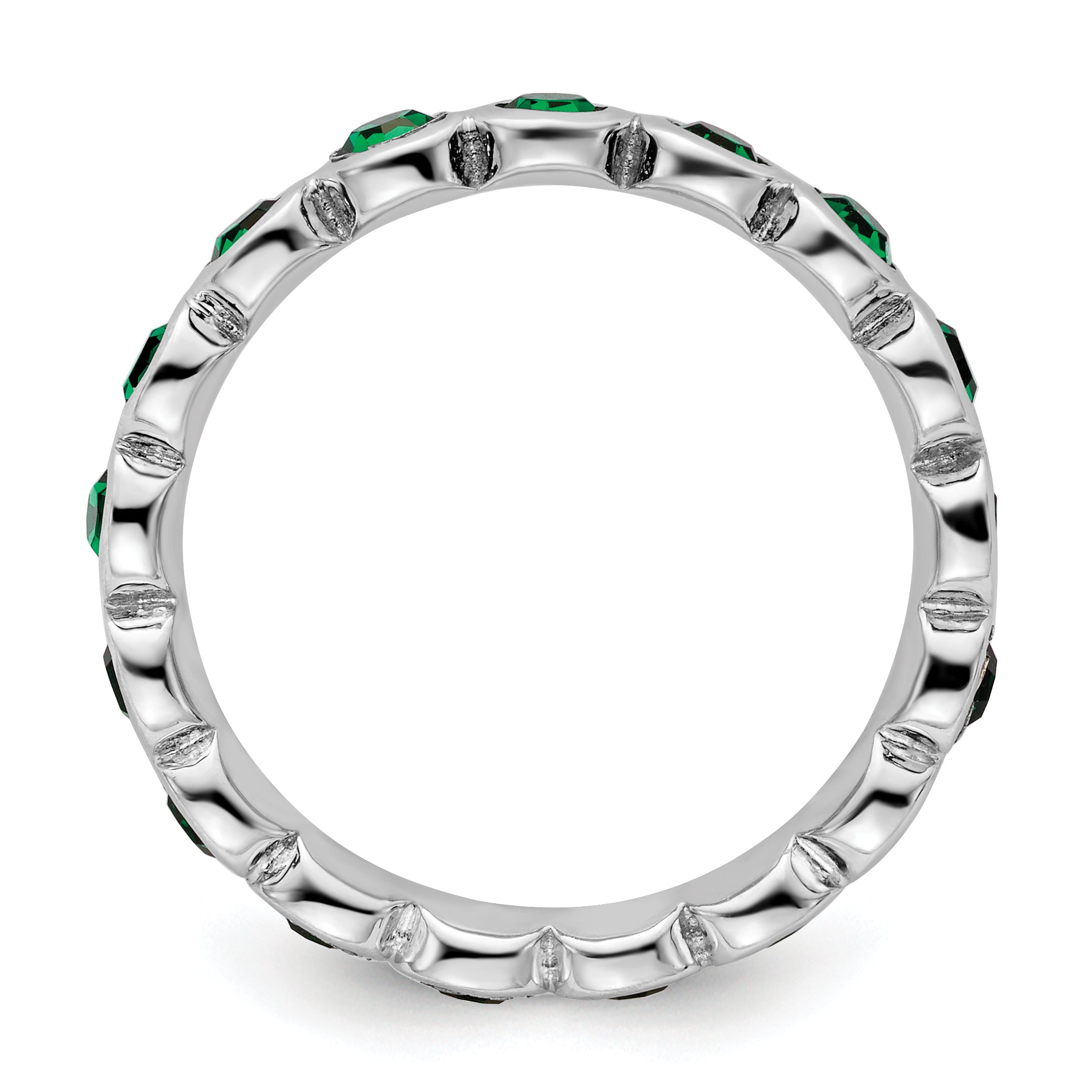 Sterlingsilber Stapelbar Expressions May Kristall Ring