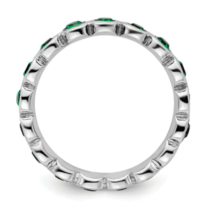 Sterlingsilber Stapelbar Expressions May Kristall Ring