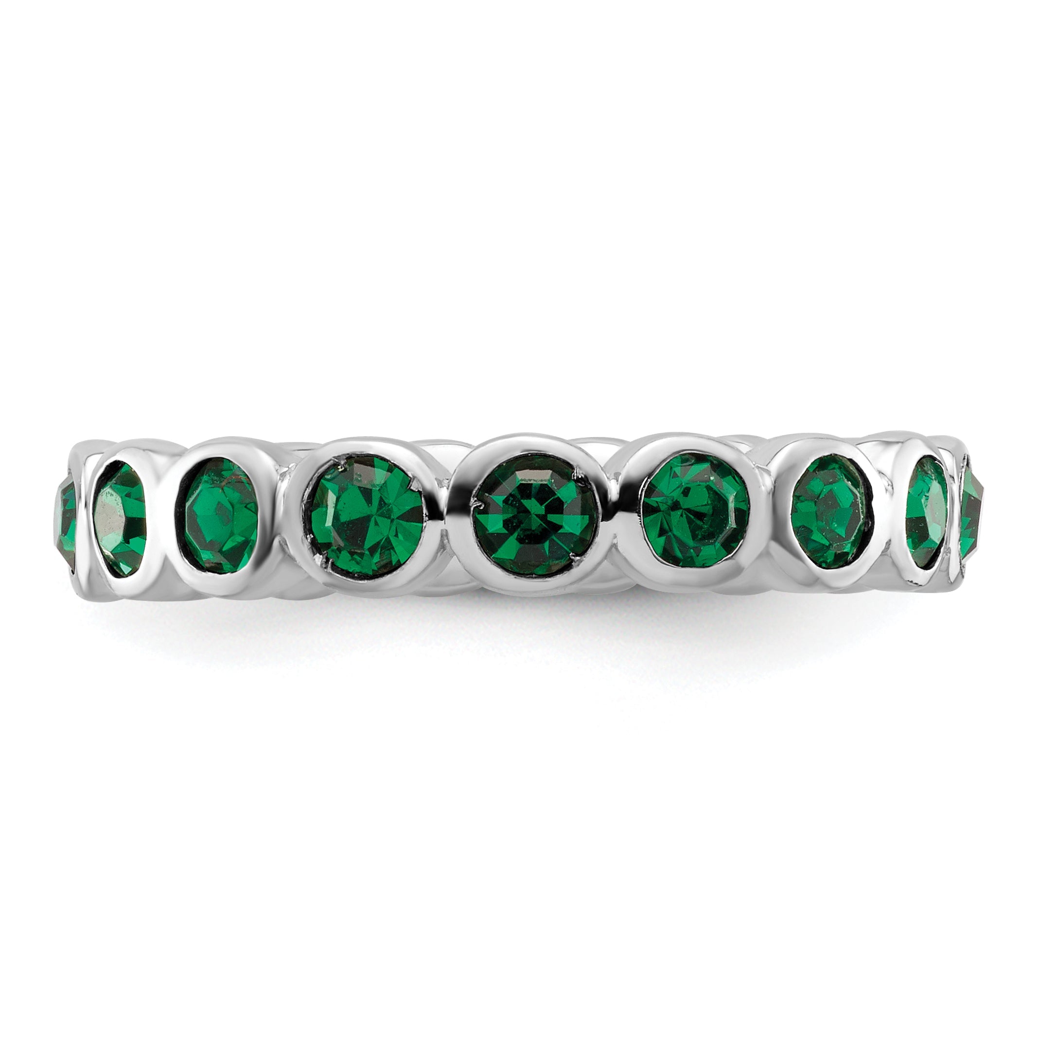 Sterlingsilber Stapelbar Expressions May Kristall Ring