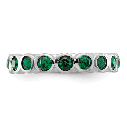 Sterlingsilber Stapelbar Expressions May Kristall Ring
