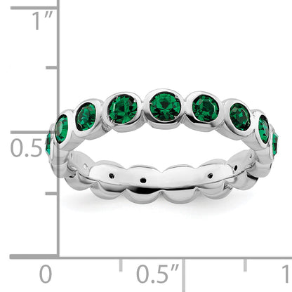 Sterlingsilber Stapelbar Expressions May Kristall Ring