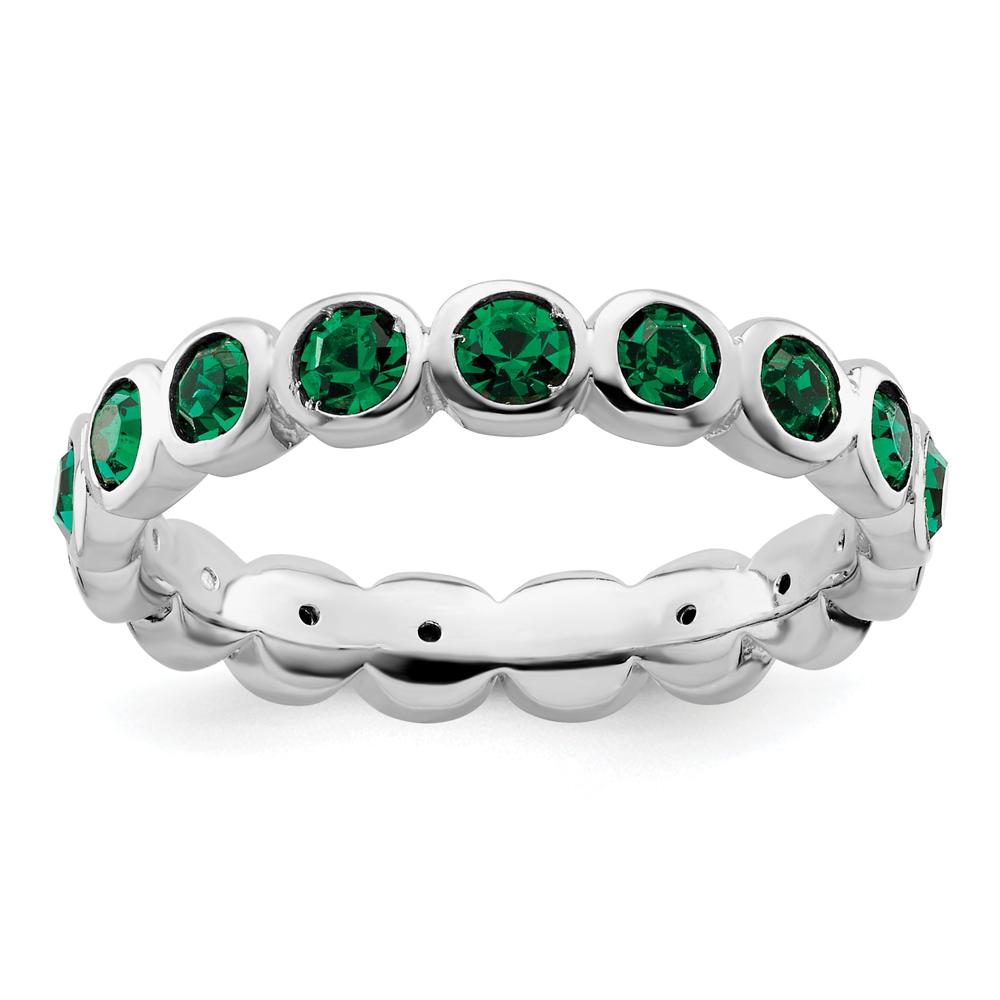 Sterlingsilber Stapelbar Expressions May Kristall Ring