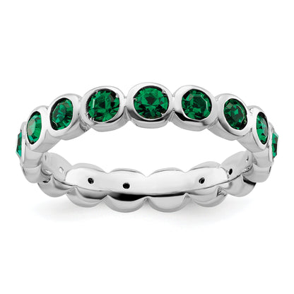 Sterlingsilber Stapelbar Expressions May Kristall Ring
