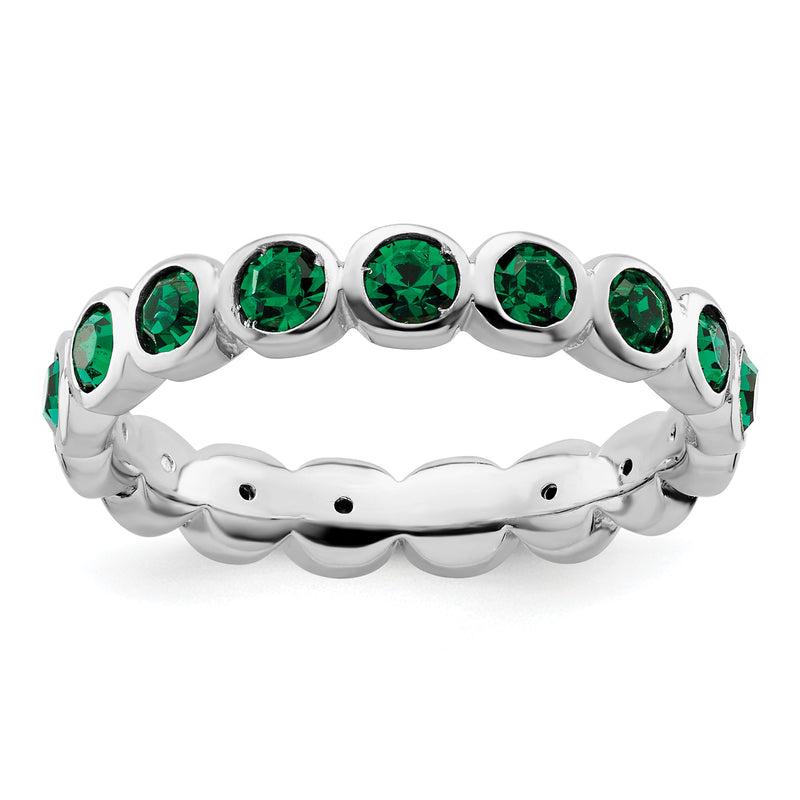 Sterlingsilber Stapelbar Expressions May Kristall Ring