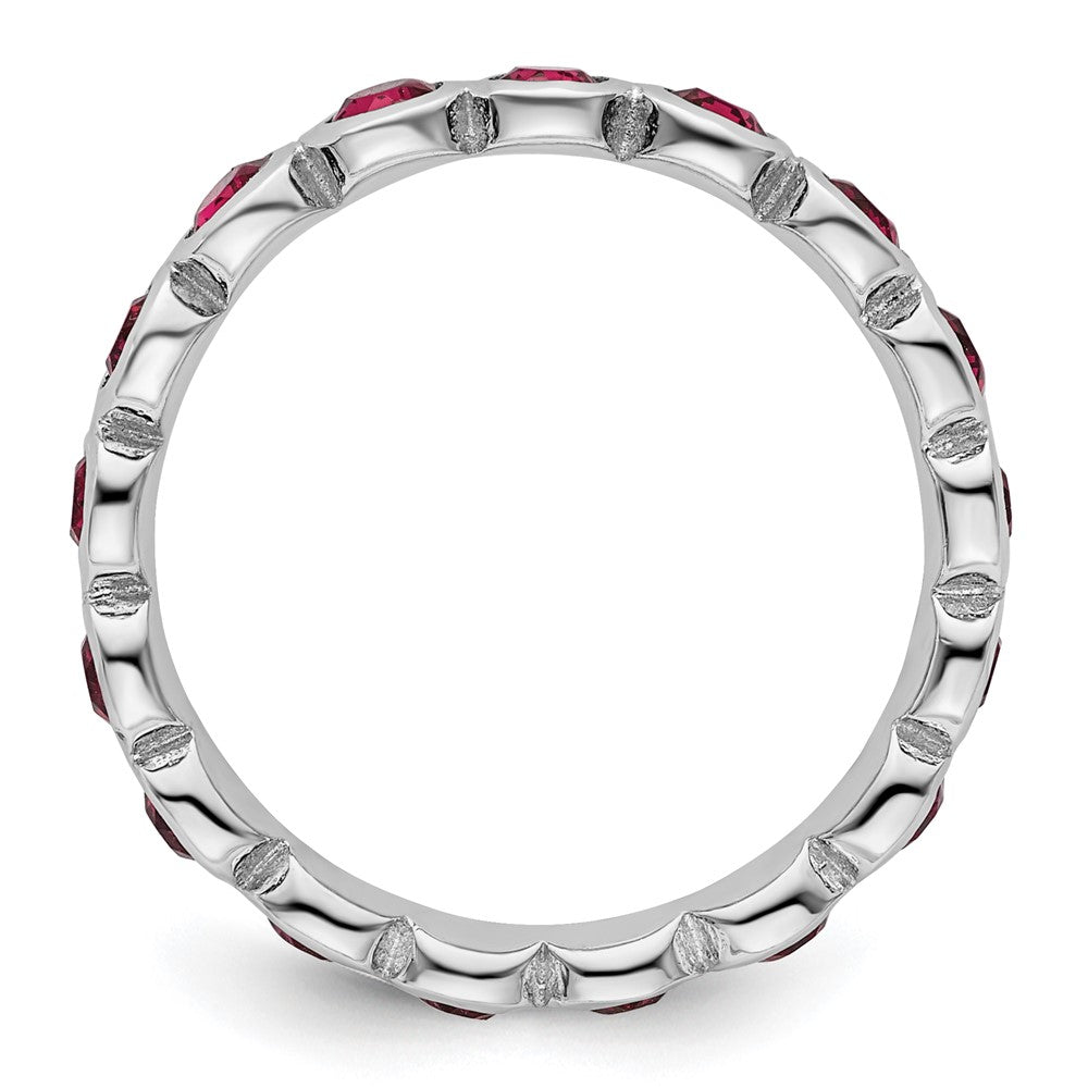 Sterlingsilber Stapelbar Expressions July Kristall Ring