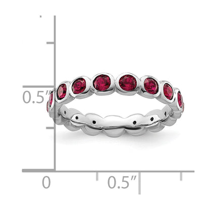Sterlingsilber Stapelbar Expressions July Kristall Ring