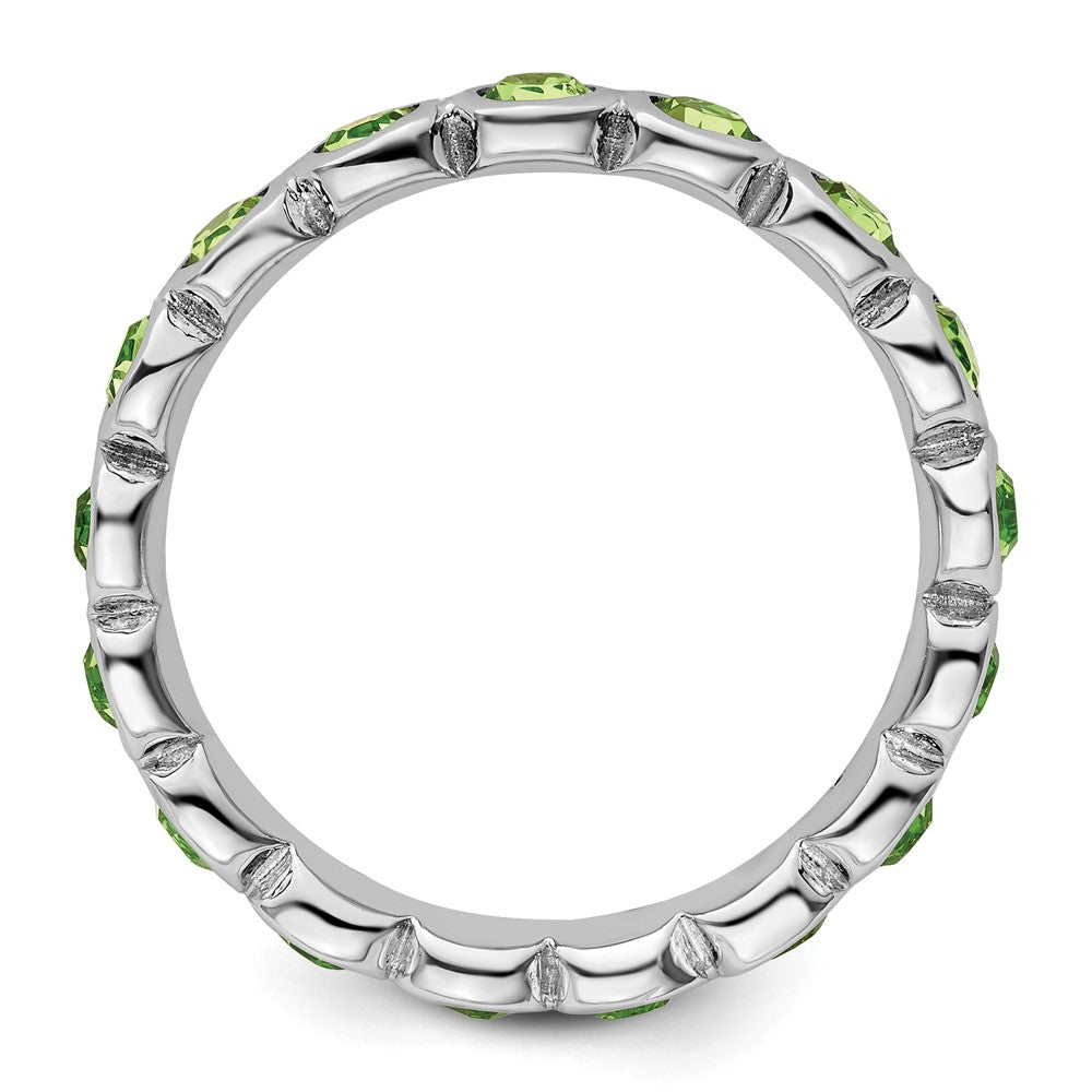Sterlingsilber Stapelbar Expressions August Kristall Ring
