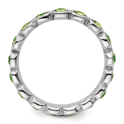 Sterlingsilber Stapelbar Expressions August Kristall Ring