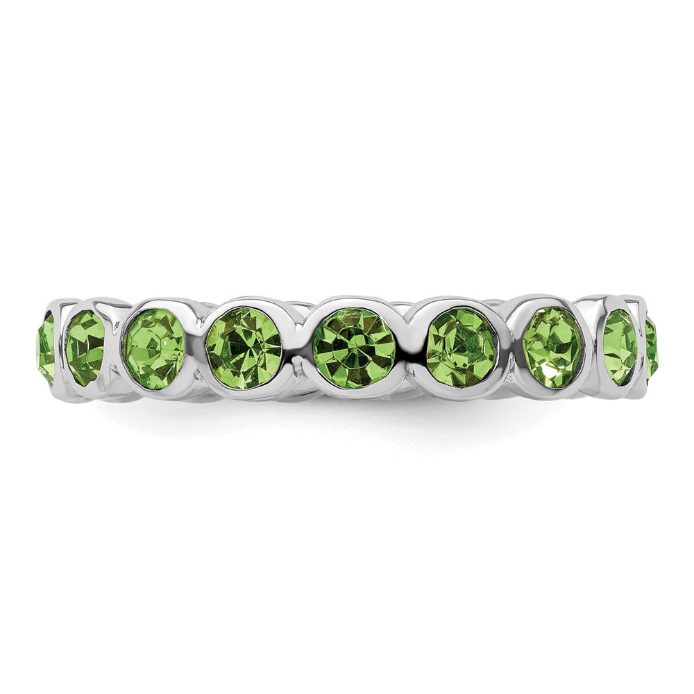 Sterlingsilber Stapelbar Expressions August Kristall Ring