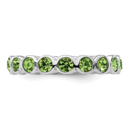 Sterlingsilber Stapelbar Expressions August Kristall Ring
