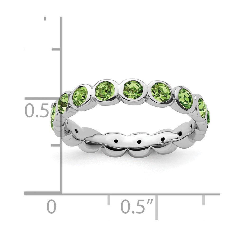 Sterlingsilber Stapelbar Expressions August Kristall Ring