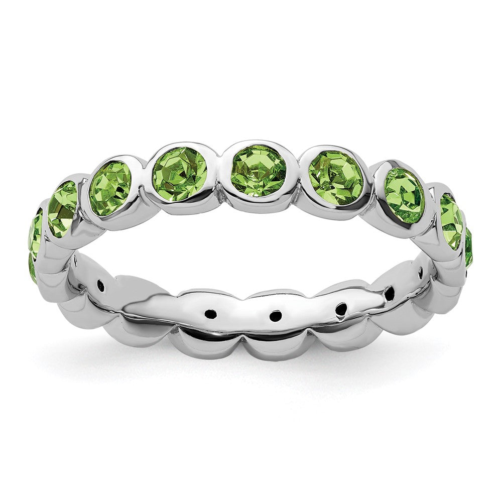Sterlingsilber Stapelbar Expressions August Kristall Ring