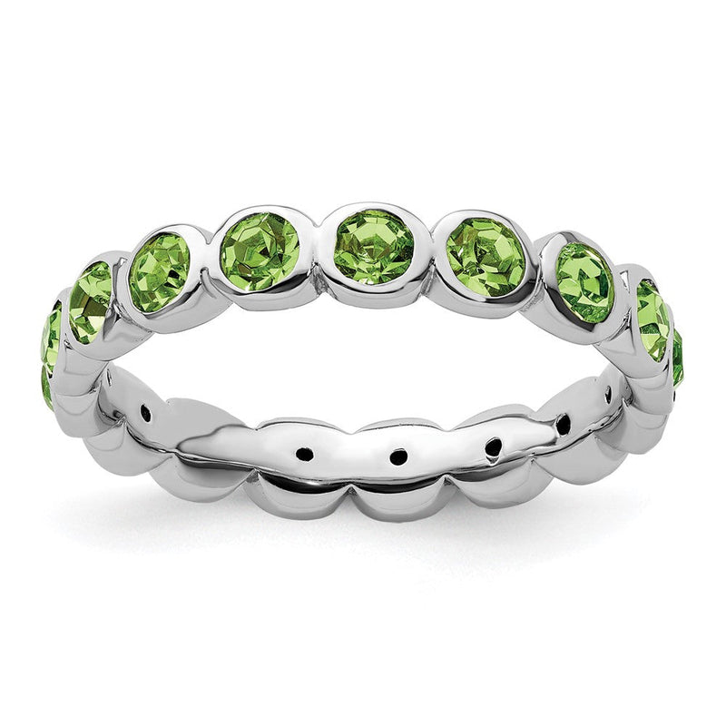 Sterlingsilber Stapelbar Expressions August Kristall Ring