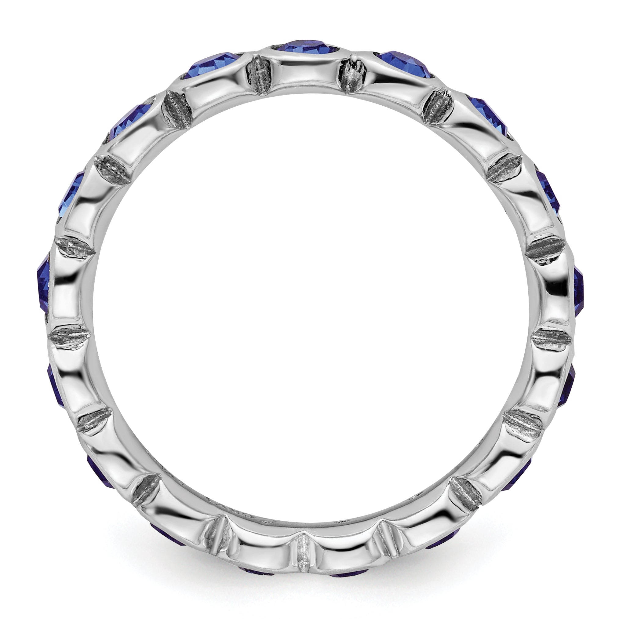 Sterlingsilber Stapelbar Expressions September Kristall Ring