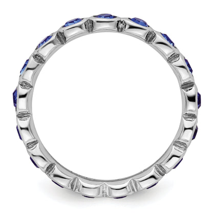Sterlingsilber Stapelbar Expressions September Kristall Ring