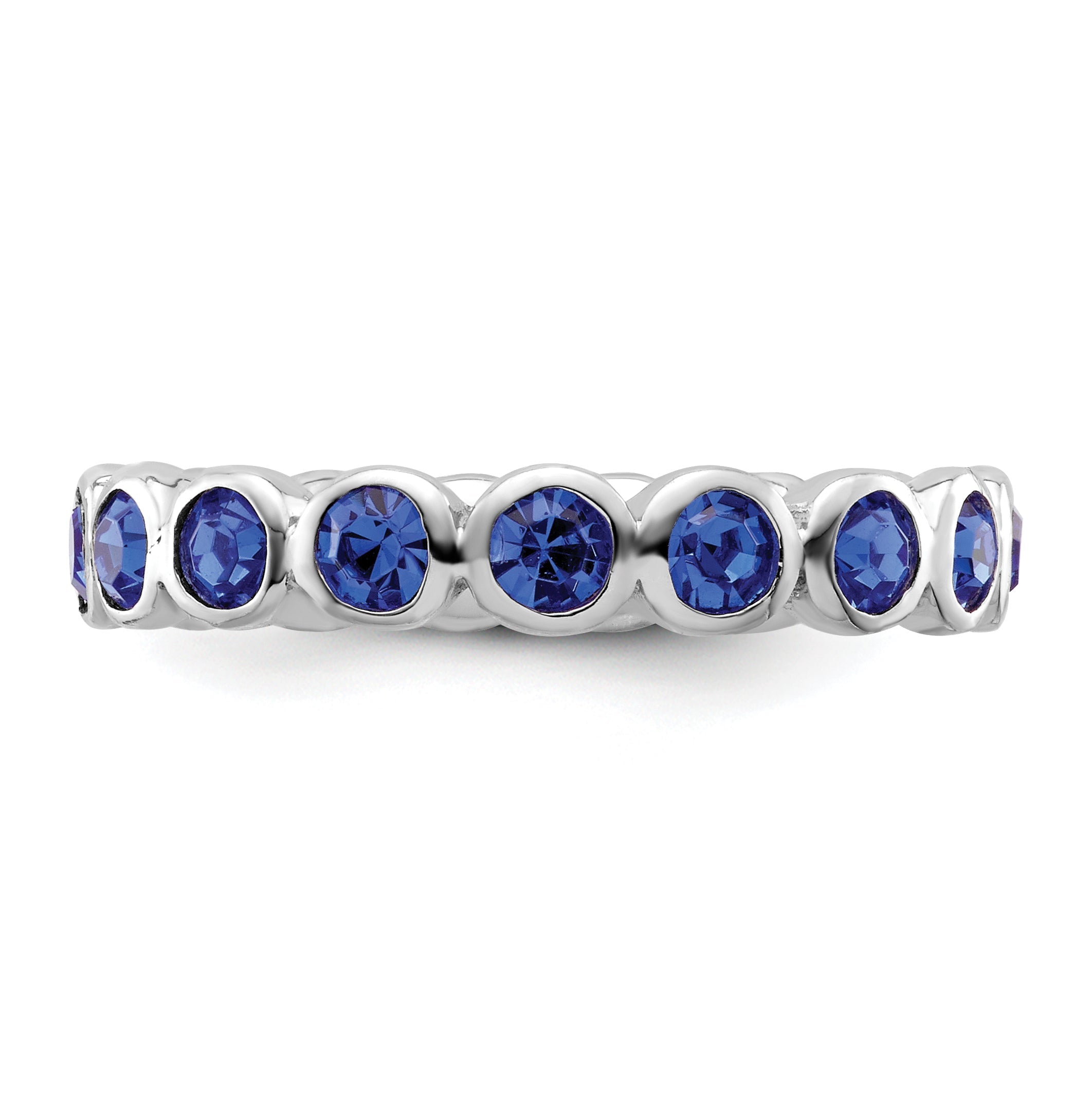 Sterlingsilber Stapelbar Expressions September Kristall Ring