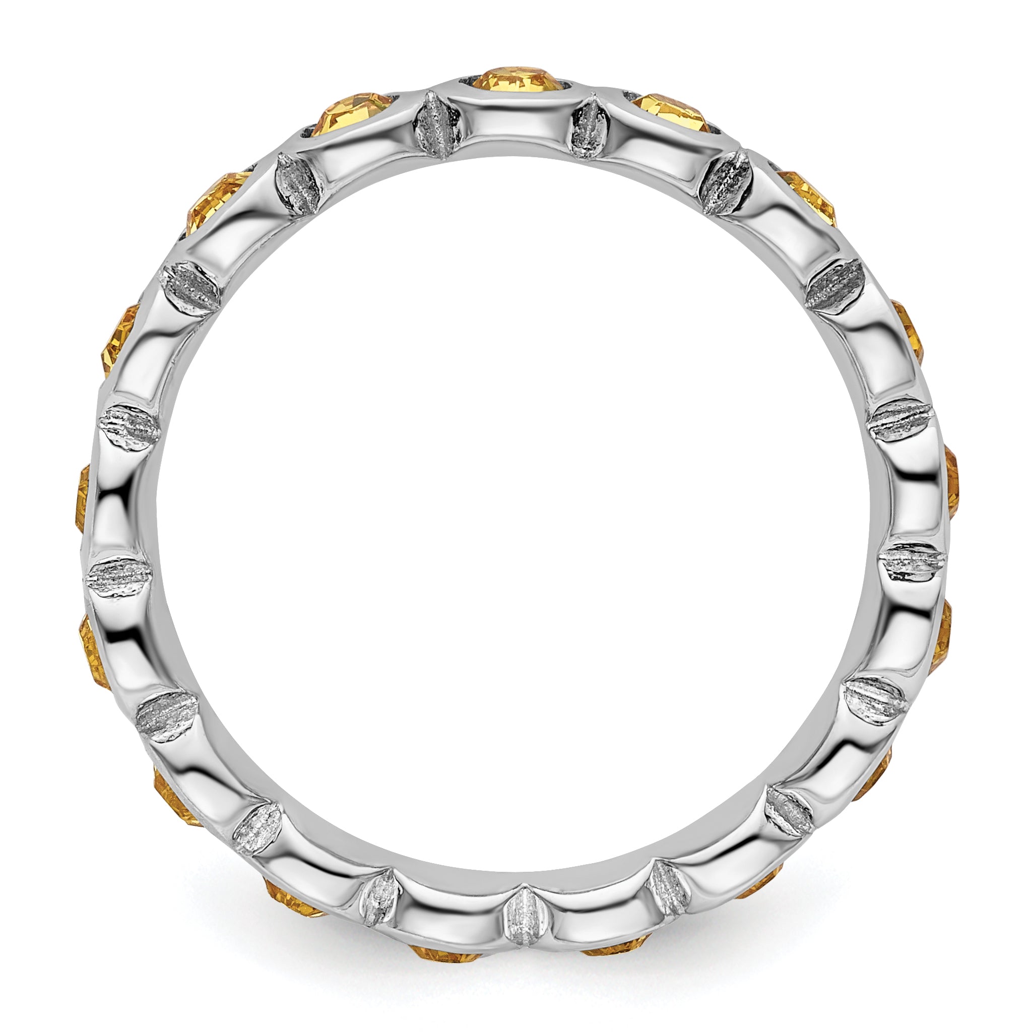 Sterlingsilber Stapelbar Expressions November Kristall Ring