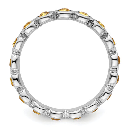 Sterlingsilber Stapelbar Expressions November Kristall Ring