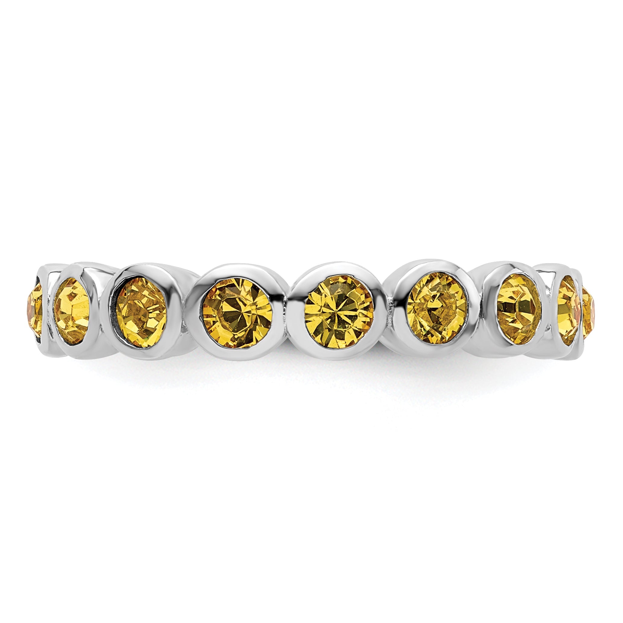 Sterlingsilber Stapelbar Expressions November Kristall Ring